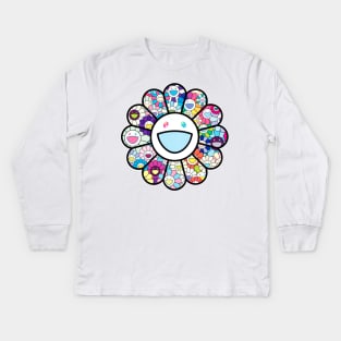 TAKASHI MURAKAMI HAPPY SMILING FLOWER Kids Long Sleeve T-Shirt